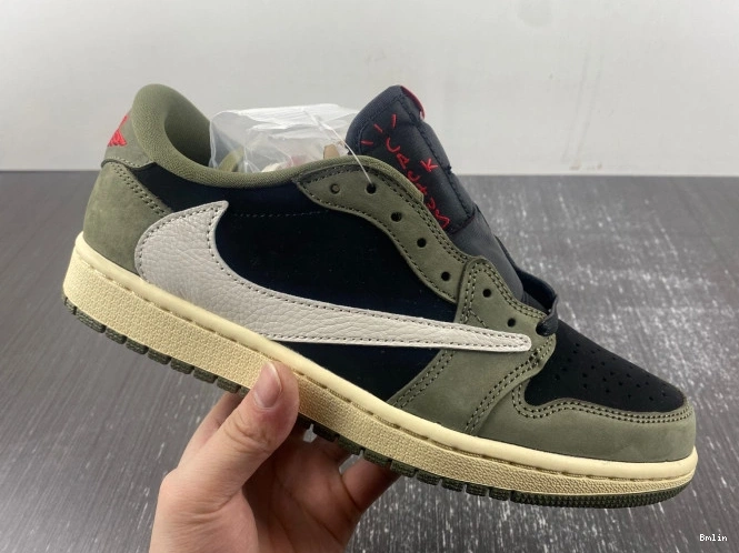Bmlin 1 TRAVIS OG SP LOW JORDAN AIR SCOTT 'BLACK X OLIVE' DM7866-002 0716